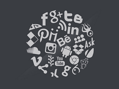 Social Icons banner creative design icon ui ux vector