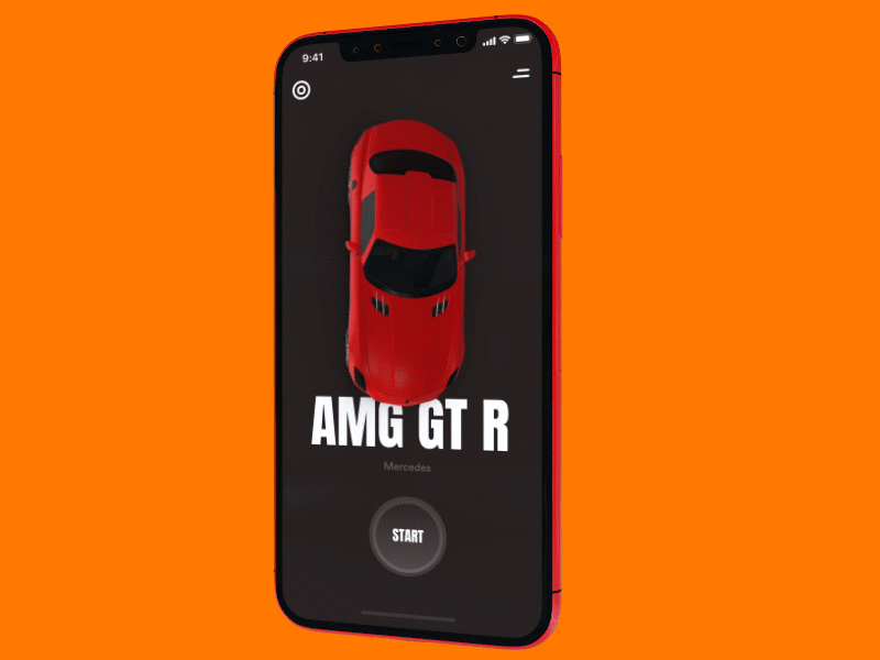 Hourly UI 13:00 - Phone rotation ae animation car phone red ui ux