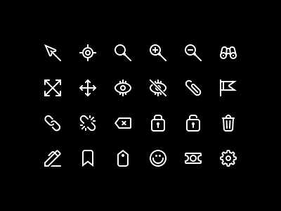 ICON KIT. PART 1 app design glyph icon kit line minimal pictogram ui