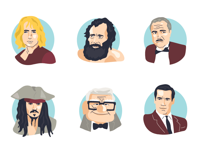 Pop Culture Post actors chuck noland hansel illustration mad men movies people pirates the godfather