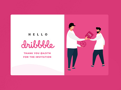 Hello Dribbble！ design dribbble graphic illustrations