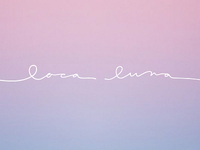 Loca Luna branding cursive design hand handdrawn lettering logo script