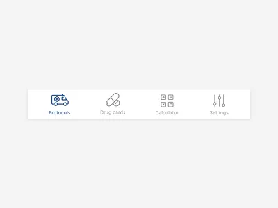 Tab Bar for iOS app app clean icons illustrations ios medical mobile paramedic simple