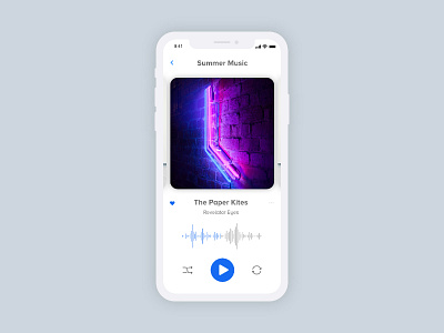 DailyUI #009 - Music Player app app design dailyui flat ios iphone minimal music music player ui ux