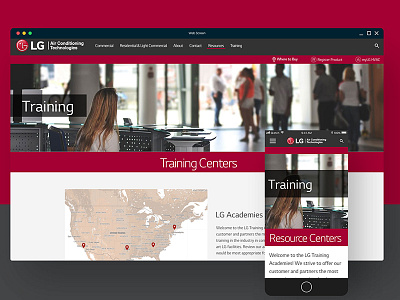 LG HVAC Web Design mobile responsive ux website