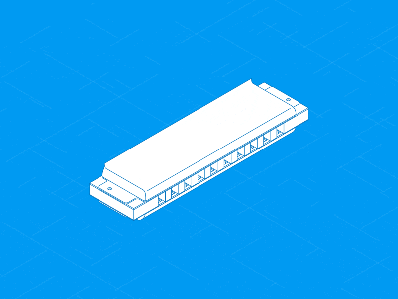 What's inside a harmonica animation illustration