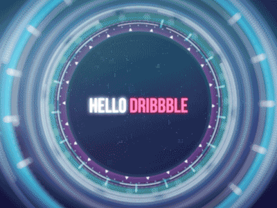 Hello Dribbble after effects hello dribbble hud