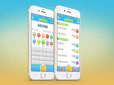 LifeCost , money management app for juniors accounting android design financial game ios junior management money ui
