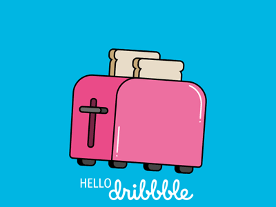 Hello Dribbble! debut dribbble gif hello hello dribble illustration