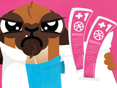 Fred, the dealer, has 2 invites. 1 2 invites dog dribbble invite giveway invite