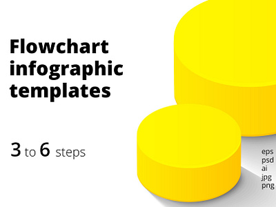 3-6 Step Flowchart Infographics