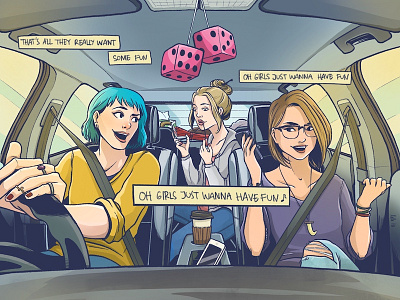 Girls Trip art comic book comic illustration drawing girls illustration