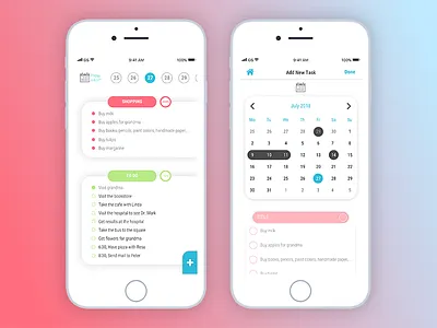 Note app appdesign illustrator sketch todolist ui