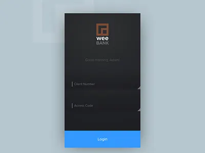 Weebank Login Sc bank login ui ux
