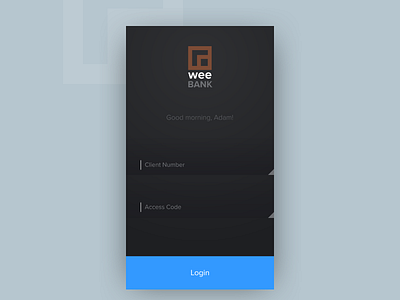 Weebank Login Sc bank login ui ux