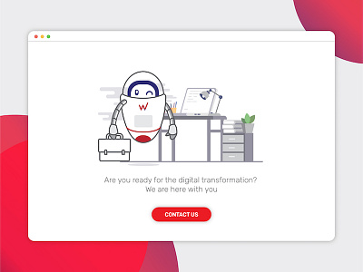 "illustration Contact us Page" Wmotion Company design graphic illustration ui