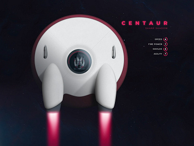 Centaur Spacecraft - Game Concept game graphic design illustration space spacecraft ui