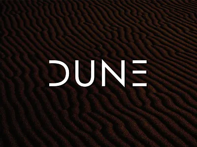 Dune arrakis dune frank herbert futura logo sand science fiction simple spice type typography