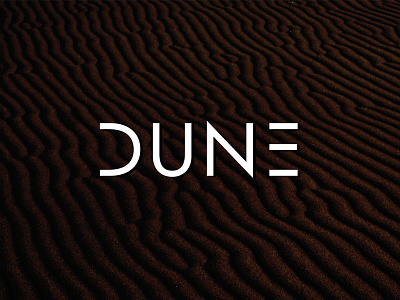 Dune arrakis dune frank herbert futura logo sand science fiction simple spice type typography