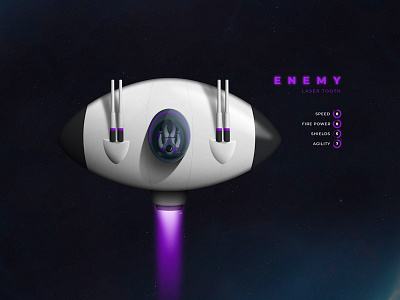 Enemy Spacecraft - Game Concept game graphic design illustration space spacecraft ui