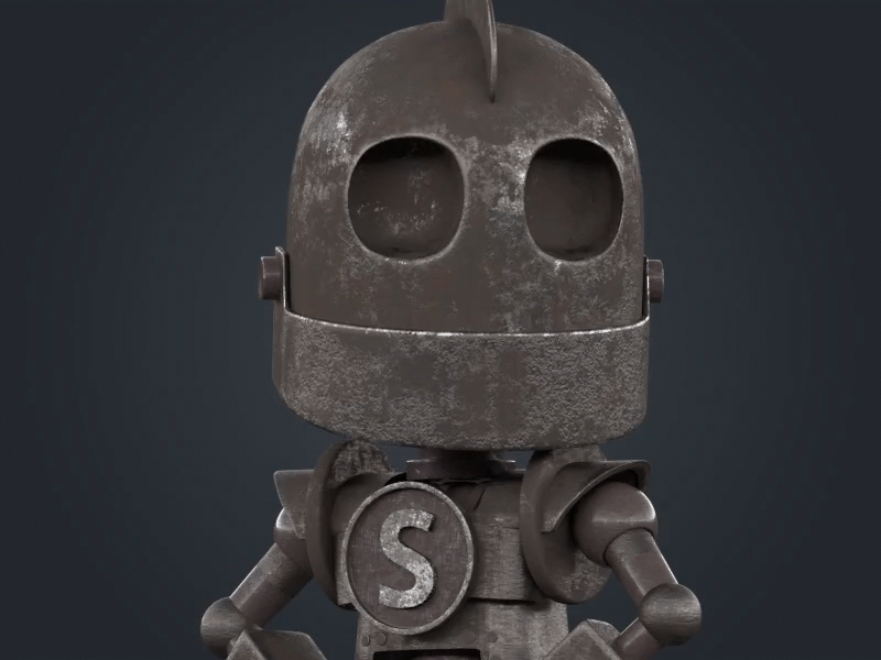 The Iron Giant 3d blender blender character cyborg iron giant metal mexico robot sci fi the iron giant