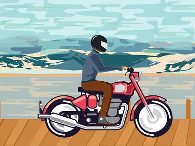 Biker in ladakh bike bike illustration bike in ladkh illustration illustration ladakh illustration royal enfield royal enfield illustration