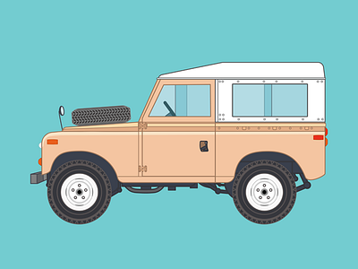 Land Rover Series IIA affinity designer 4 ipad pro car illustration landrover seriesiia