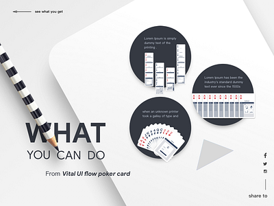 Vital UI flow poker card - How to use diffuse shadow flow poker card skeuomorphism vital