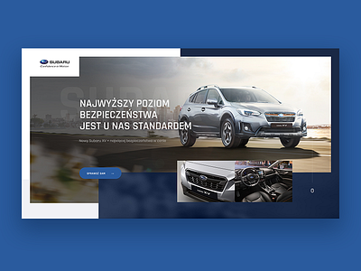 Subaru XV - landing page auto car header landingpage layout race safety subaru ux webdesign website