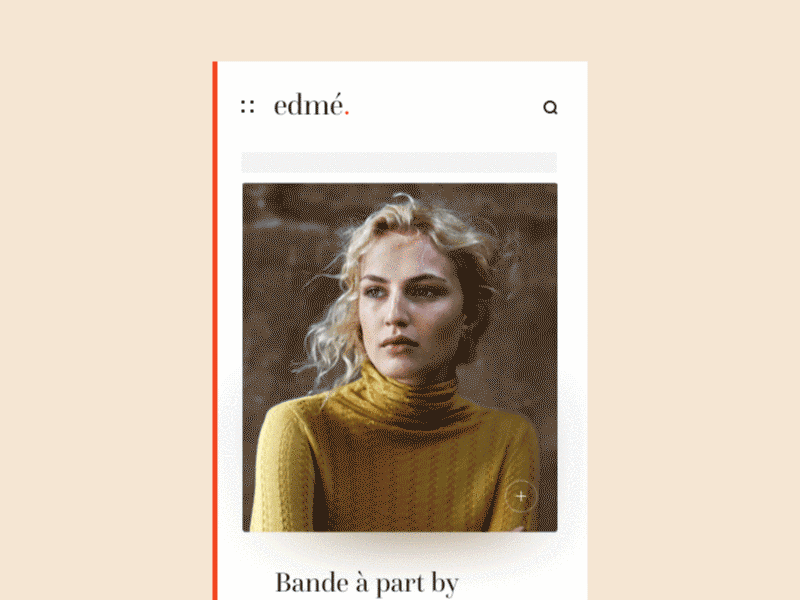 Edmé Mobile // Blog animation interaction landing mobile simple ui web webdesign webpage website
