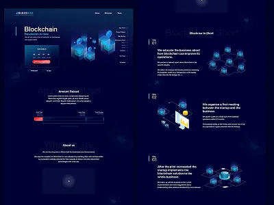 Blockrise blockchain ico ui ux webdesign
