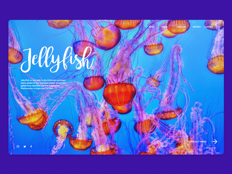 Jellyfish landing page 2d adobexd dailyui illustrator landingpage photoshop ui uiux ux web adobe
