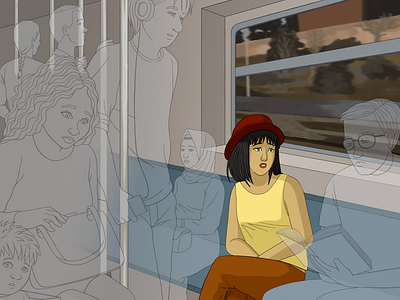 Obscure Sorrows - Kenopsia character design ghosts metro subway