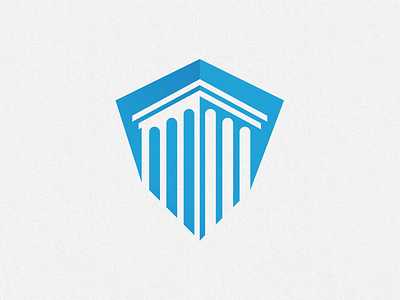 Shield & Pillar Logo Design Concept for Insurance Company color combinations insurance exploration visual brand flat blue pillar logo identity icon logo shield color logos logofolio geometric protect light design safety selection branding simple gradient illustration simple shape mark style guide bright vector logomark design