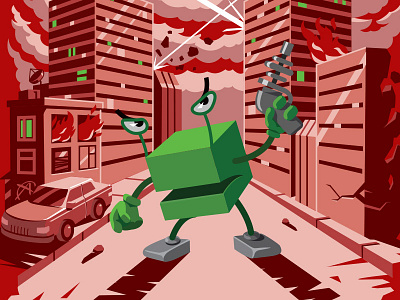 Mean cubes\Invaders antipode character cube evil flat fun geometry mean simple toon ufo