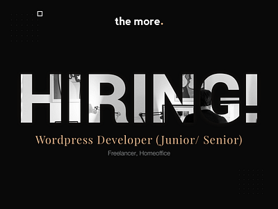 Hiring developer freelancer hiring post poster worpdress