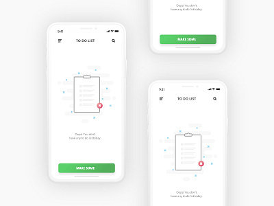 Empty States Concept for To Do List App app concept empty states to do list