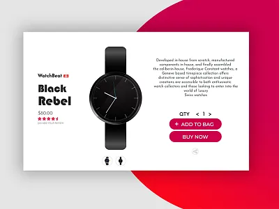 Watch Product Ui app iphonex layout site ui user user interface ux watch website