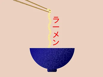 Weekend plans illustration ramen texture ラーメン 🍜