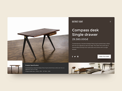 UI Challenge - Single Product challenge design district eight interior product single ui