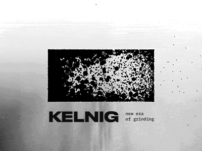 Kelnig dynamic logo c4d dynamic identity dynamic logotype grinding logo particles