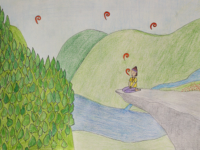 Energy meditation colored pencils concentration drawing good vibes hand drawing illustration imagination meditation painting pencil positive energy sketching