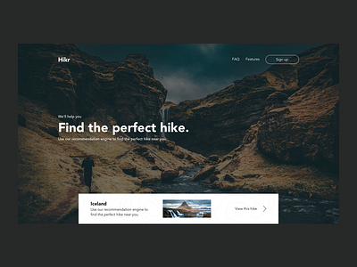 Hikr UI Concept minimal ui ux website