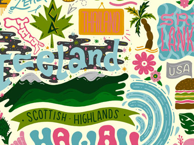 Travel Bucket List custom type hand drawn letters hand lettered hand type handlettering trave bucket list travel lettering type illustration