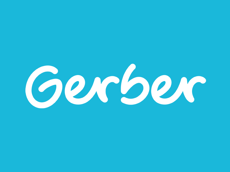 Gerber baby design logo logo script logotype script