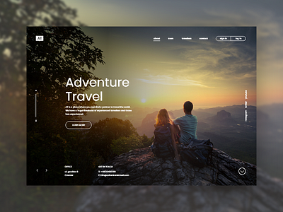 Adventure Travel adventure banner hero travel ui ux web website