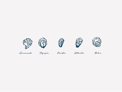 F/F Oysters branding icon icon design illustration lockup monogram design restaurant branding subbrand submark typography