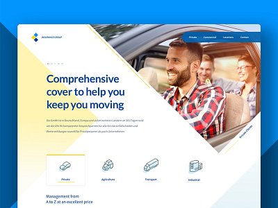 Insurance icons insurance landing page site web design web page