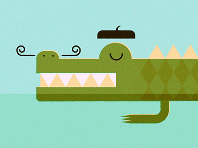 Croc Monsieur animals crocodile illustration
