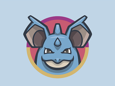 031 Nidoqueen badge collection icon illustration kanto mascot nidoqueen patch pokédex pokémon series